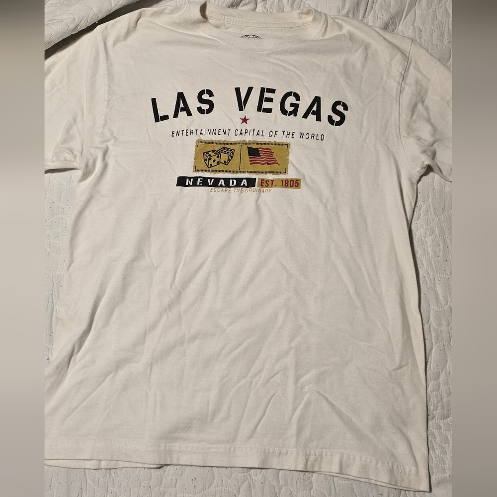 White Las Vegas Graphic T-Shirt
